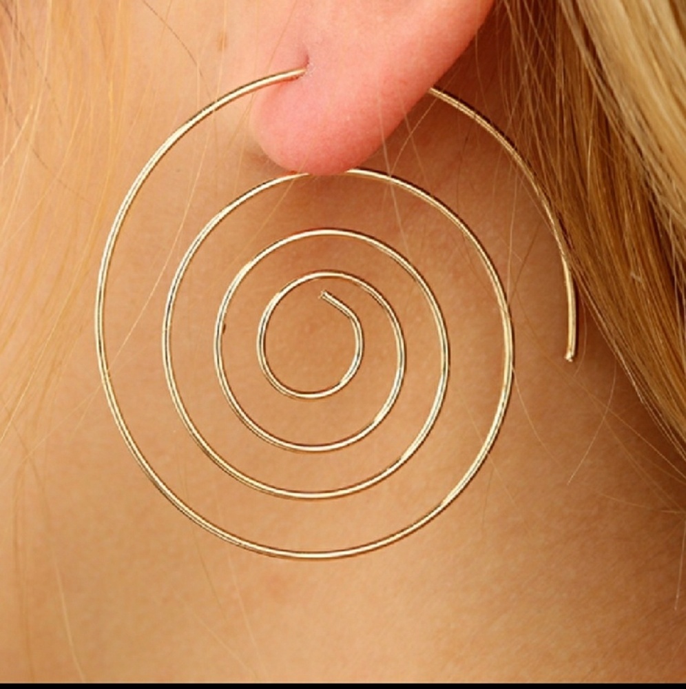 "Unique SPIRAL EARRINGS🎀" - Gold
